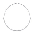 2.50 ct. Diamant Halb Tennis Halskette