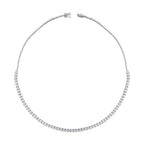 2.50 ct. Diamant Halb Tennis Halskette