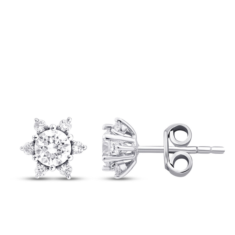 0,57 ct. Diamant Solitär Ohrringe