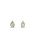 0,14 ct. Diamant Baguette Tropfen Ohrringe