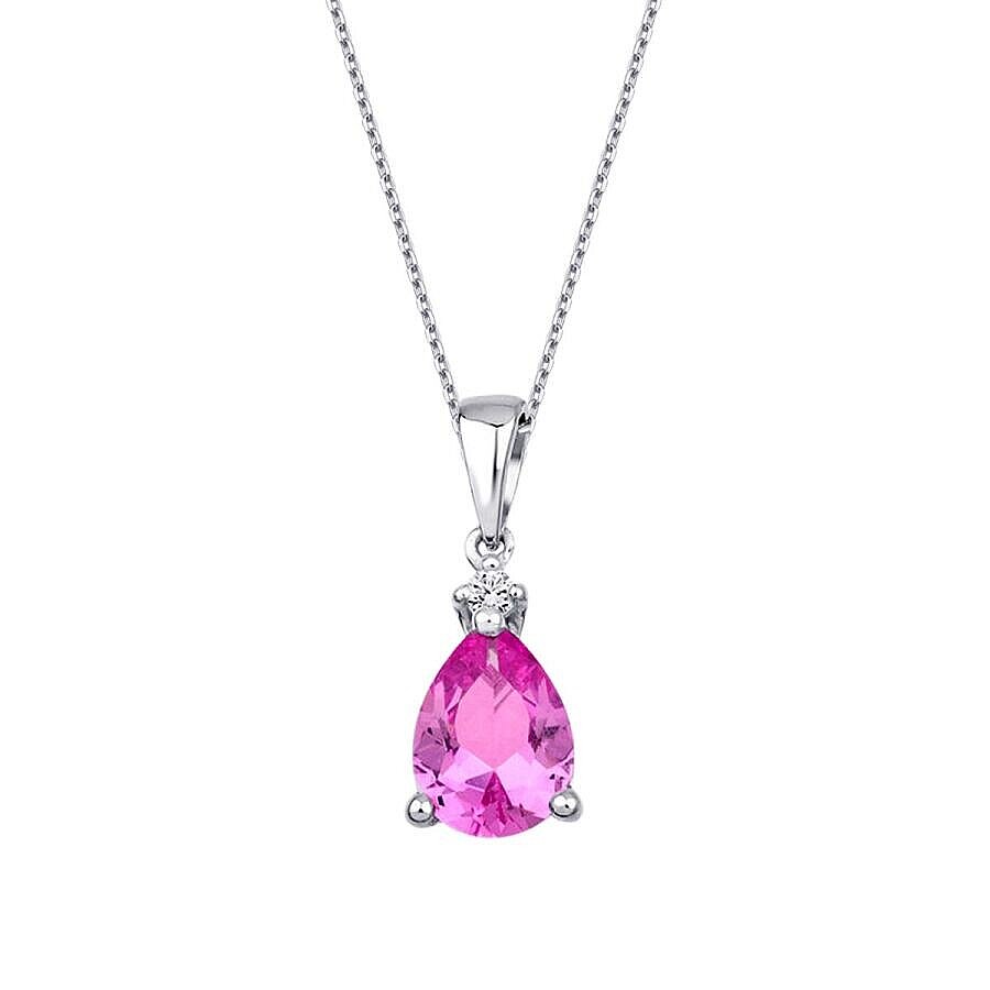 1.32 ct. Diamant Rose Saphir Halskette