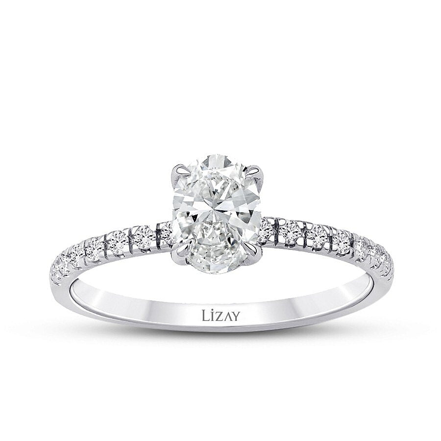1.15 ct. Diamant Ovale Solitär Verlobungsring
