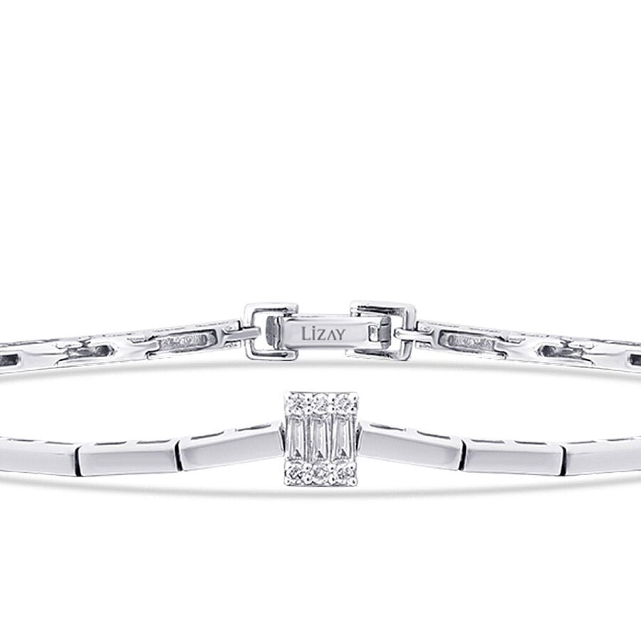 0,10 ct. Diamant Baguette Armband