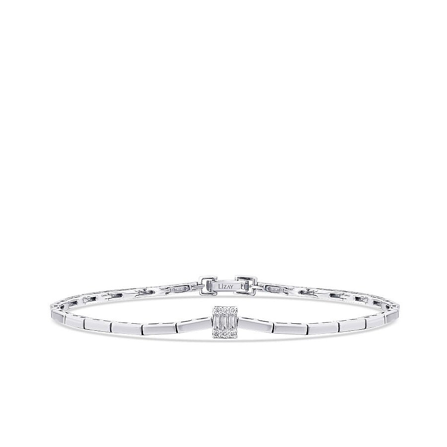 0,10 ct. Diamant Baguette Armband
