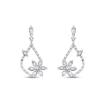0.80 ct. Diamant Baguette Blume Ohrringe