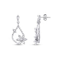 0.80 ct. Diamant Baguette Blume Ohrringe