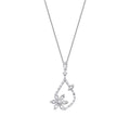 0.62 ct. Diamant Baguette Blume Halsketten