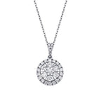 0.63 Karat Diamant Rund Stein Trend Halskette
