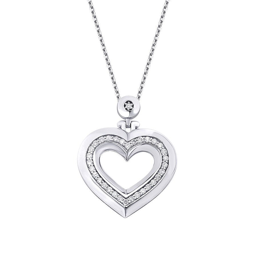0.25 ct. Diamant Rund Herz Trend Halskette