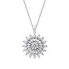 0,97 ct. Diamant Baguette Sonne Halsketten