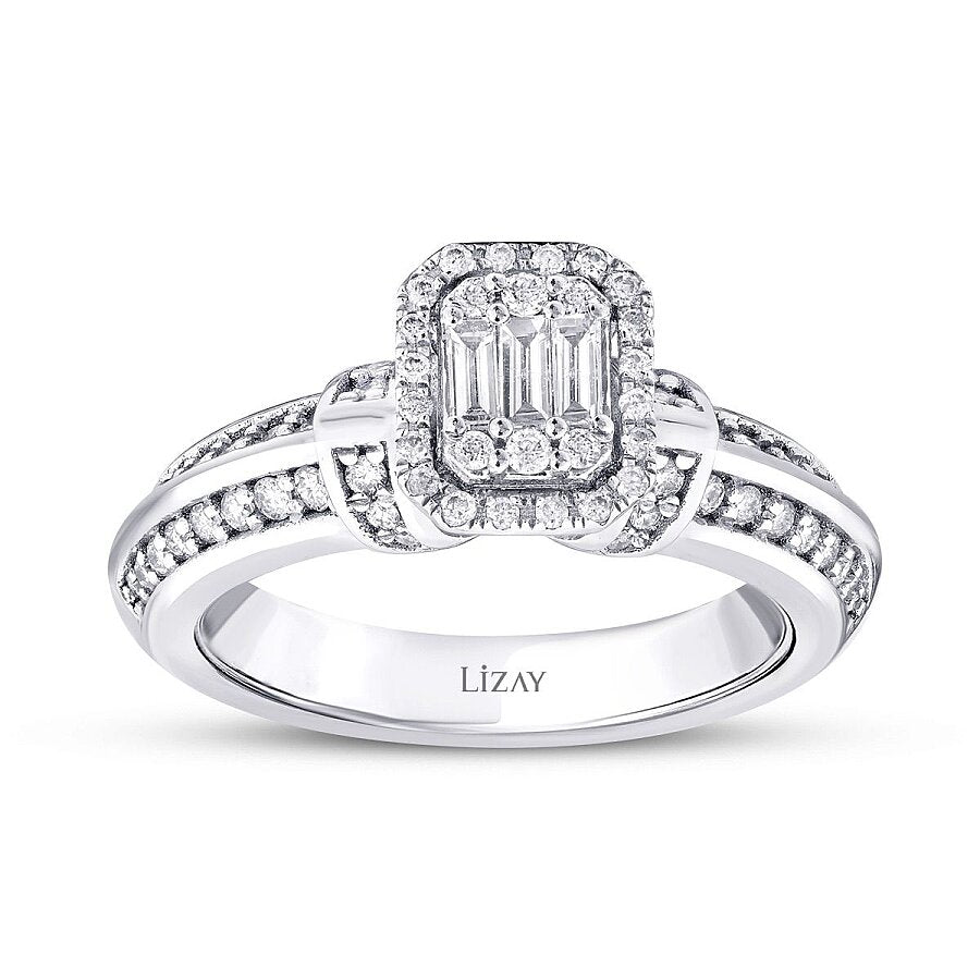 0,52 ct. Diamant Baguette Ring