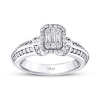 0,52 ct. Diamant Baguette Ring