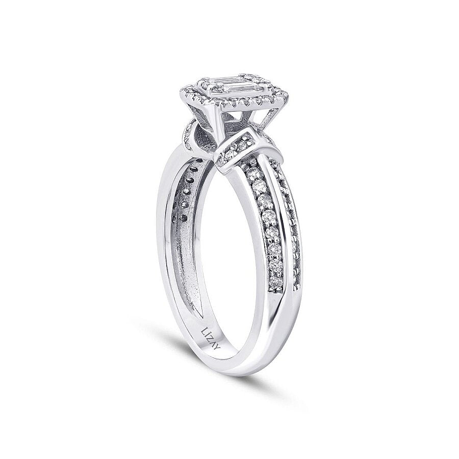 0,52 ct. Diamant Baguette Ring