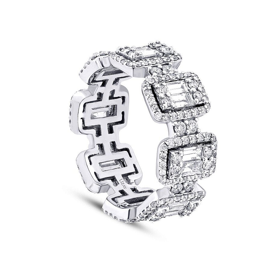 2,06 ct. Diamant Baguette Memoire-Ring