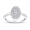 0,19 ct. Diamant Oval Baguette Trend Ring