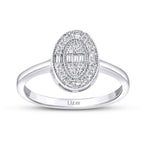 0,19 ct. Diamant Oval Baguette Trend Ring