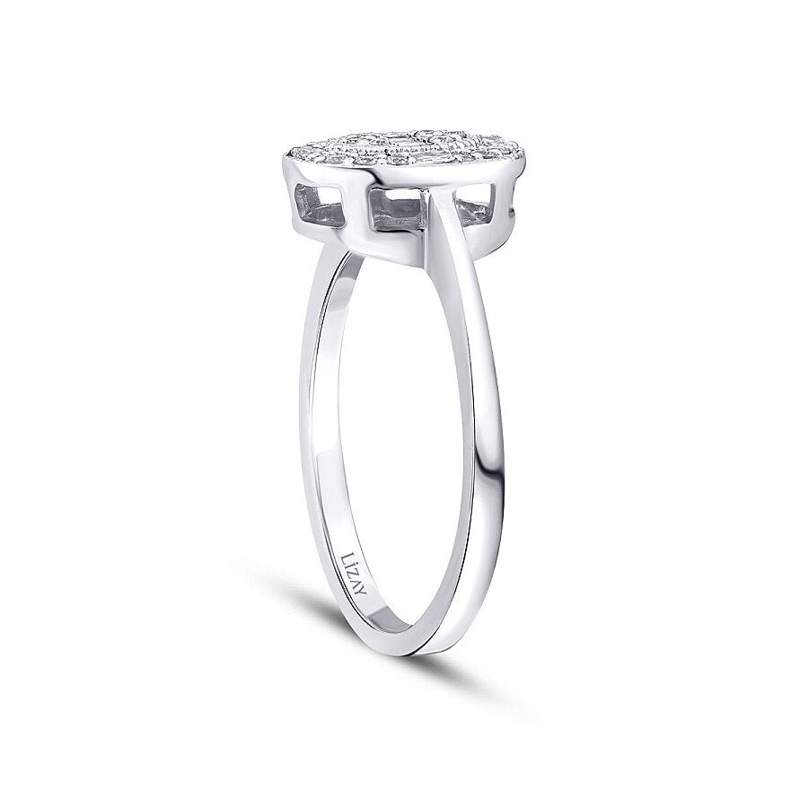 0,19 ct. Diamant Oval Baguette Trend Ring