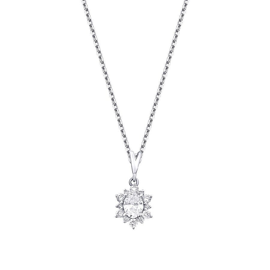 0,44 ct. Diamant Oval Halskette