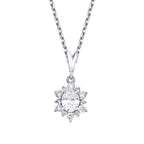 0,44 ct. Diamant Oval Halskette