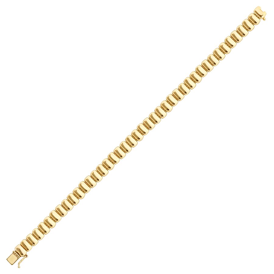 Strukturiertes Trend-Armband aus Gold