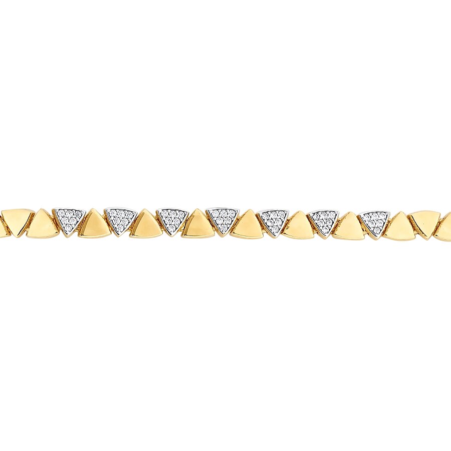 Trend-Armband mit dreieckigem Stein aus Gold