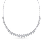 Baguette-Collier mit Tropfen-Design aus Gold