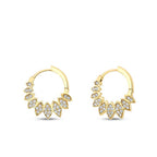 Lotus-Trend-Ohrringe aus Gold