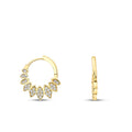 Lotus-Trend-Ohrringe aus Gold