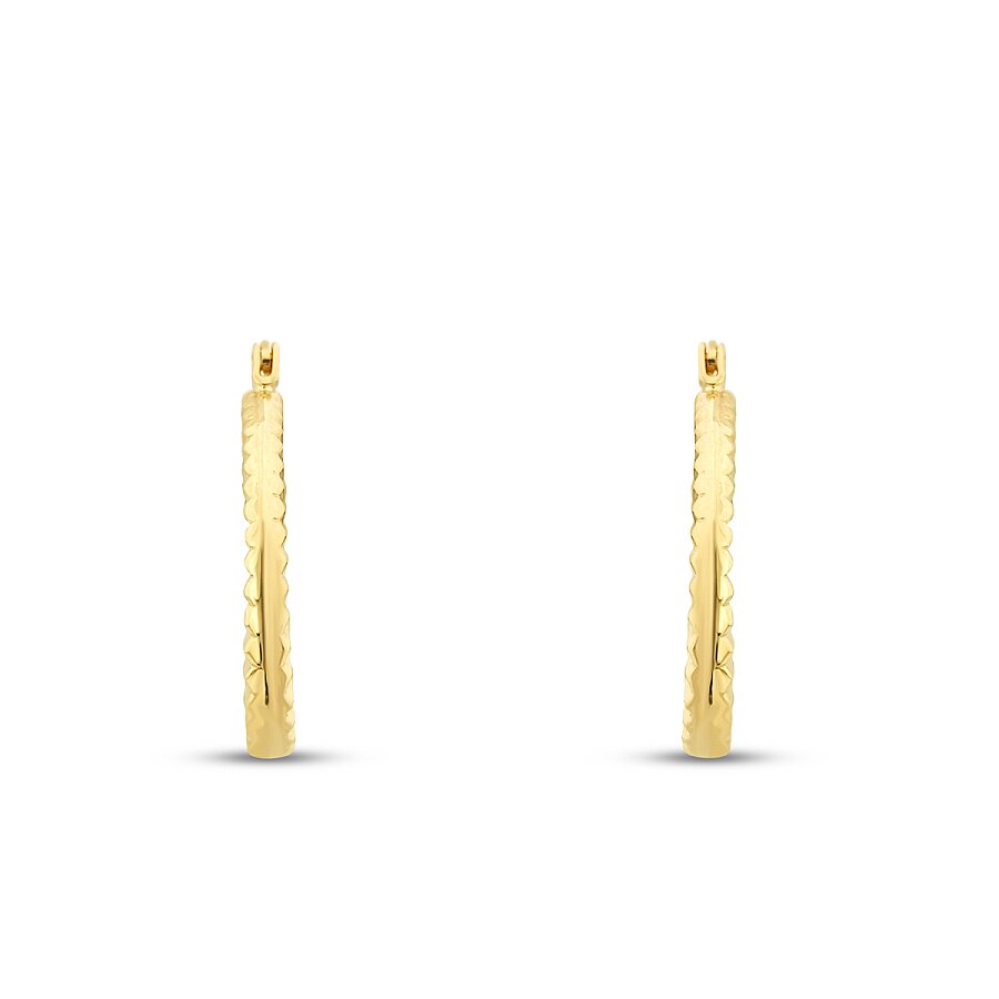 Gemusterte Creolen aus Gold
