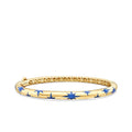 Stern-Armreif mit blauer Emaille aus Gold