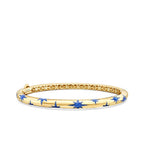 Stern-Armreif mit blauer Emaille aus Gold