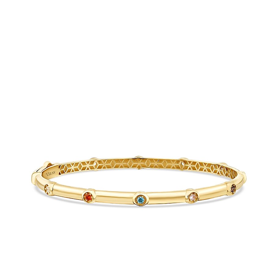 Farbstein-Armreif aus Gold