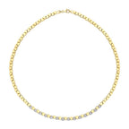 Trend-Halskette mit dreieckigem Stein aus Gold