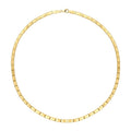 Dicke detailreiche Trend-Halskette aus Gold