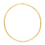 Dicke detailreiche Trend-Halskette aus Gold