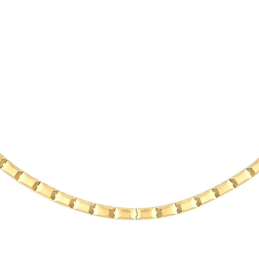 Dicke detailreiche Trend-Halskette aus Gold