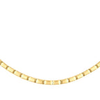 Dicke detailreiche Trend-Halskette aus Gold
