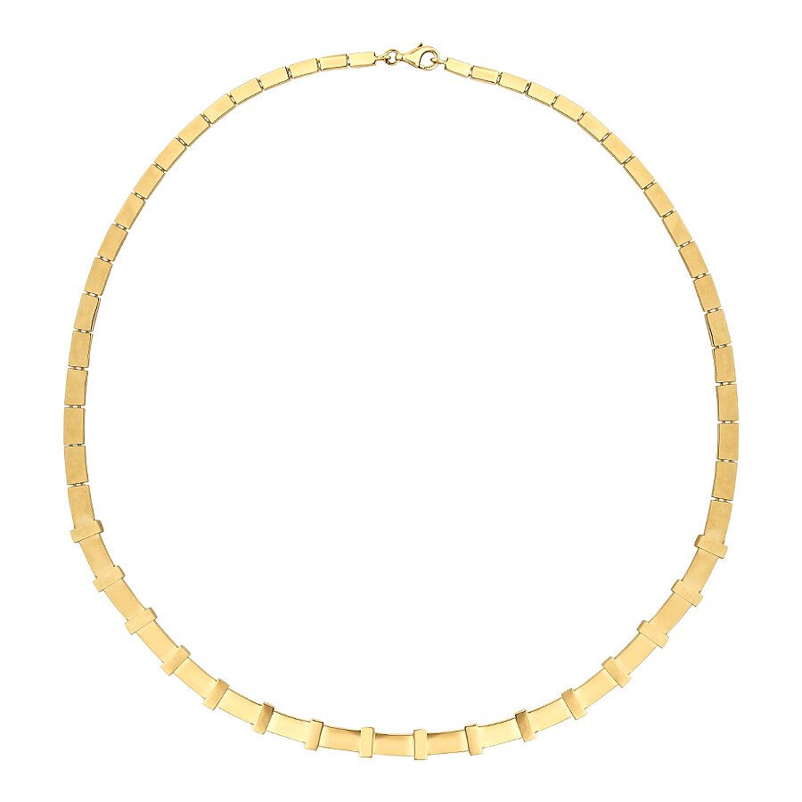 Detailreiche Trend-Halskette aus Gold