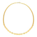Detailreiche Trend-Halskette aus Gold