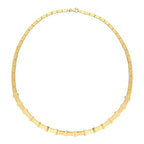 Detailreiche Trend-Halskette aus Gold