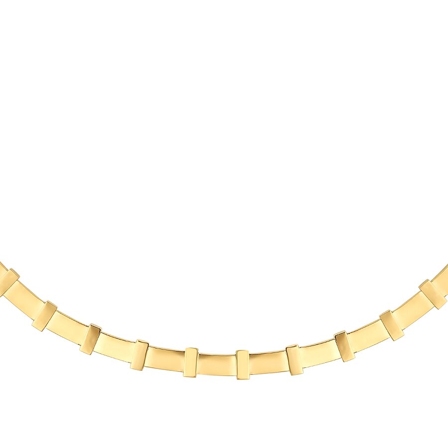 Detailreiche Trend-Halskette aus Gold