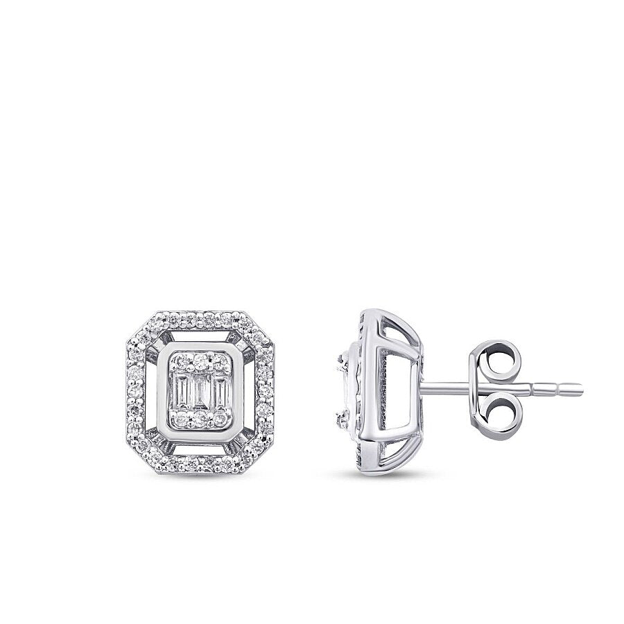 0,26 ct. Diamant Baguette Ohrringe