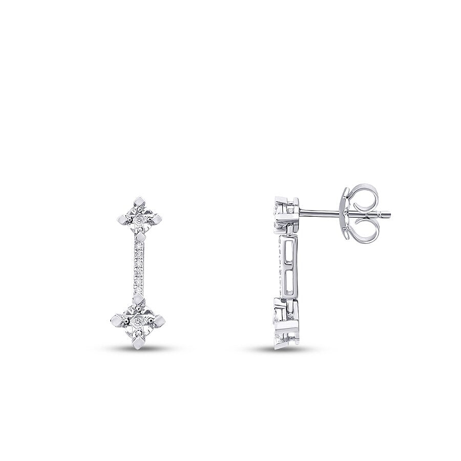 0,12 ct. Diamant Hängende Ohrringe