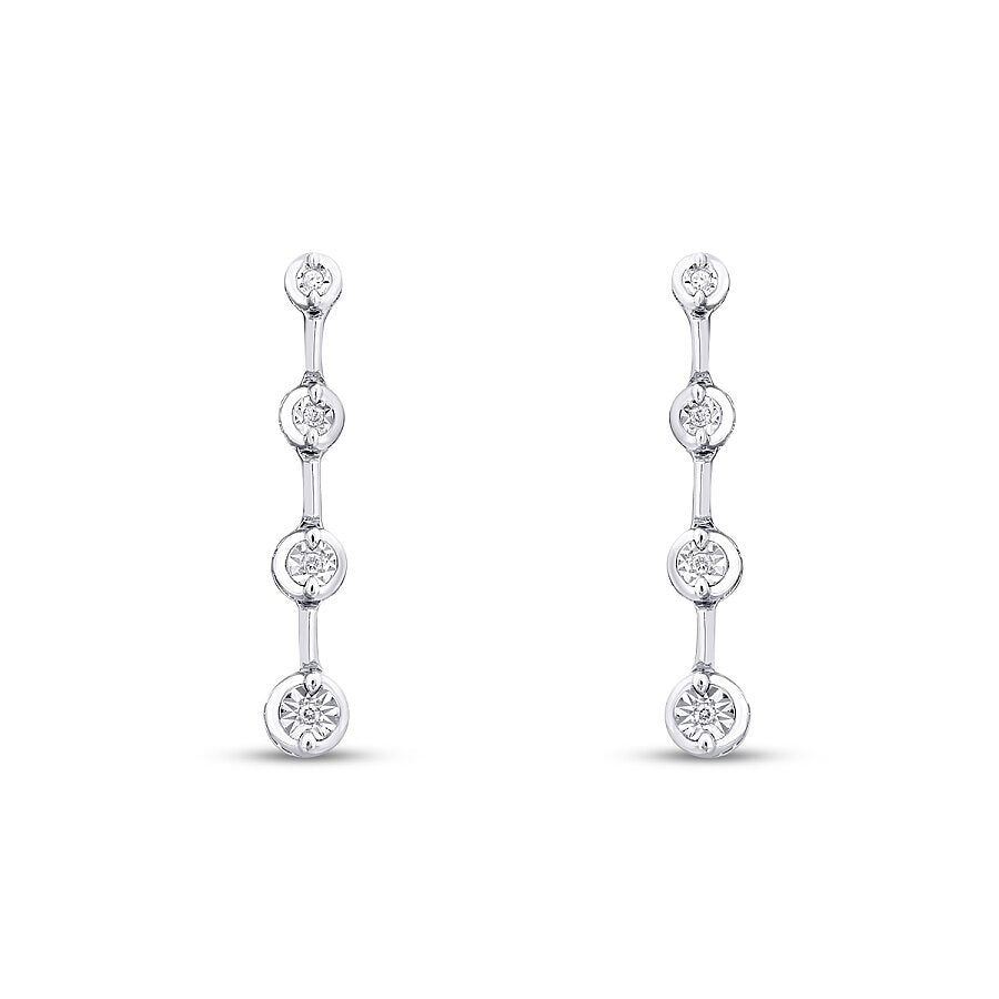0,04 ct. Diamant Brillant Stein Ohrringe