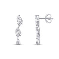 0,08 ct. Diamant Stein Blätter Ohrringe