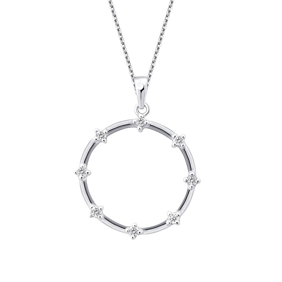 0,12 ct. Diamant Stein Brillant Halskette
