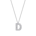 0,08 ct. Diamant Halskette Buchstabe D