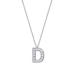 0,08 ct. Diamant Halskette Buchstabe D