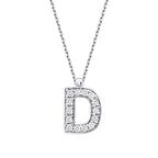 0,08 ct. Diamant Halskette Buchstabe D