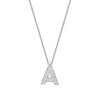 0,07 ct. Diamant Halskette Buchstabe A